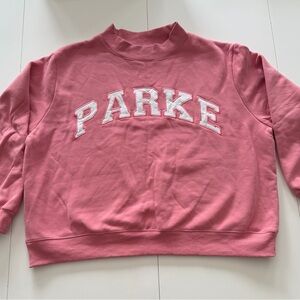 Parke Pink XXL Crewneck Sweatshirt in Fleece SOLD OUT